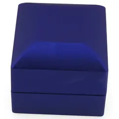 Cutie premium pentru bijuterii cu LED patrata, albastra - 6cm