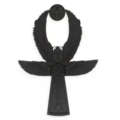 Decoratiune egipteana cu Scarabeu, Ankh si Ochiul lui Horus, 30cm