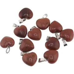 Pandantiv inima din Goldstone, 15mm