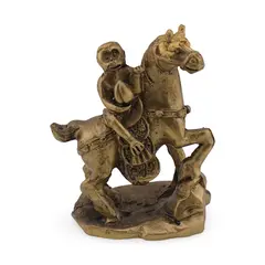 Statueta feng shui Maimuta cu piersica pe Cal - 8,5cm