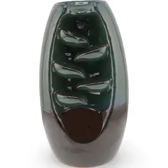 Suport ardere conuri parfumate cascada - backflow, vaza verde cu 5 trepte - 18cm