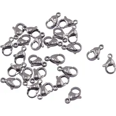 Accesorii din inox - inchizatori carabina (lobster) pentru bijuterii, 12mm