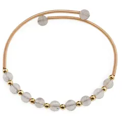 Bratara reglabila fara inchidere cu Labradorit sfere 4mm