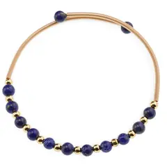 Bratara reglabila fara inchidere cu Lapis Lazuli sfere 4mm