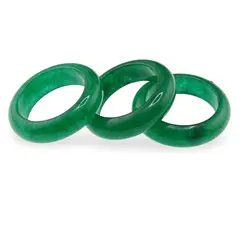 Inel circular din jad verde, 17-19mm