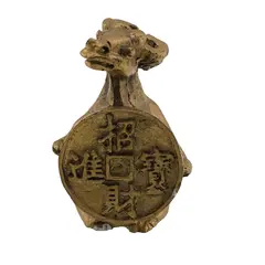 Statueta feng shui Bivol cu moneda chinezeasca - 4,5cm