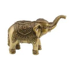 Statueta feng shui Elefant cu trompa ridicata pentru noroc si prosperitate - 12cm