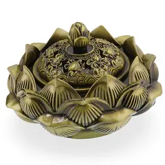 Vas pentru ardere tamaie si ierburi parfumate, model floare de Lotus - 10cm