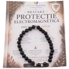 Bratara pentru PROTECTIE ELECTROMAGNETICA cu cristale naturale si Argint 925, 6mm