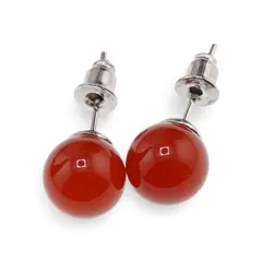 Cercei cu surub Carneol sfere 8mm