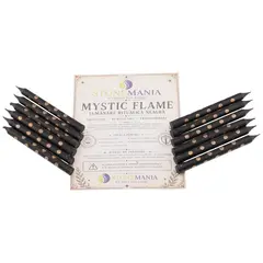 Lumanari ritualice negre conice - Mystic Flame, 12 buc