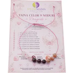Bratara pe snur TAINA CELOR NOUA NODURI pentru DRAGOSTE