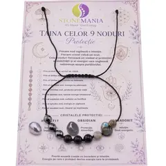 Bratara pe snur TAINA CELOR NOUA NODURI pentru PROTECTIE