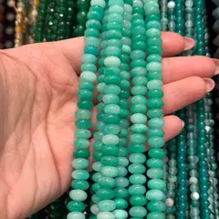 Sirag Agat verde rondele 8mm, 37-38cm