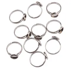 Accesorii din inox - inel reglabil cu baza si montura 8mm - set 10 buc