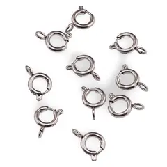 Accesorii din inox - inchizatori carabina pentru bijuterii, 12mm - set 10 buc