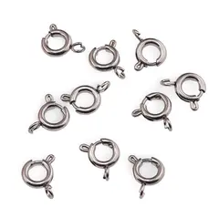 Accesorii din inox - inchizatori carabina pentru bijuterii, 9mm - set 10 buc