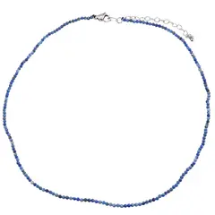 Colier Lapis lazuli sfere microfatetate 2mm