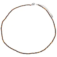 Colier Ochi de tigru sfere microfatetate 2mm