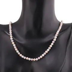 Colier Perle de Mallorca albe, crem si roz, sfere 4mm