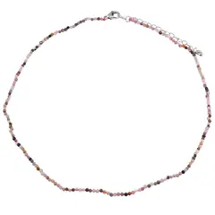 Colier Turmalina multicolora sfere microfatetate 2mm