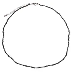 Colier Turmalina neagra sfere microfatetate 2mm