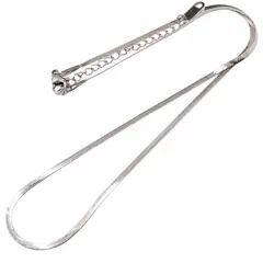 Lantisor din inox argintiu model snake subtire, 40cm