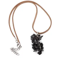 Pandantiv ciorchine Obsidian fulg de nea