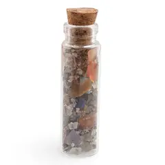 Spelljar pentru pentru INVATATURA cu ierburi si cristale naturale in sticluta cu dop de pluta