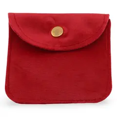 Saculet din catifea pentru bijuterii, 8cm - rosu