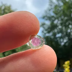 Turmalina Watermelon, cristal natural unicat, cod A26, 6x3mm, 1.64ct