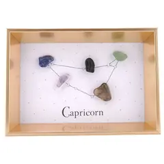 Tablou premium cu constelatia zodiei Capricorn si cristale naturale