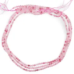 Sirag Cuart roz de Rusia sfere microfatetate 3mm, 39cm