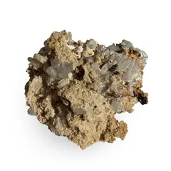 Floare de mina pentru colecție, cristal natural unicat, 67x58x29mm, 133g, cod F303