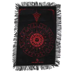 Panza pentru Divinatie cu Pendul - Chipul Soarelui negru si rosu, 30x46,5cm