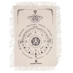 Panza pentru Divinatie cu Pendul - Fluture Mistic crem si negru, 30x46,5cm