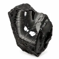 Obsidian brut, 40-50 g, 50-70 mm, 1 bucata – produs pe fundal alb