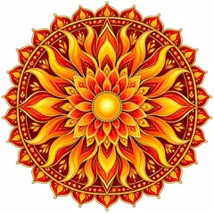 Sticker decorativ din PVC cu mandala pentru energie, patrat, 5 x 5 cm, fundal alb