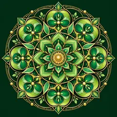 Sticker decorativ din PVC cu mandala pentru noroc, patrat, 5 x 5 cm