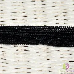 Sirag spinel negru pietre micro fatetate 2mm, 33cm