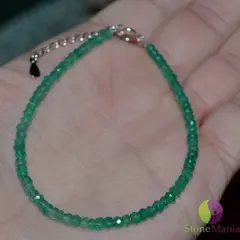 Bratara onix verde discuri 3mm si argint 925
