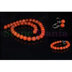 Set jasp rosu sfere 10mm