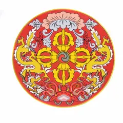 Abtibild Feng Shui Dublu Dorje rosu - 6cm