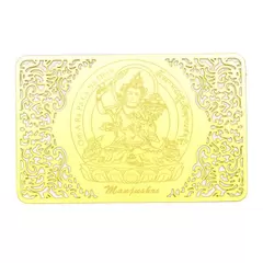 Card Feng Shui din metal Manjushri auriu