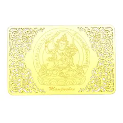 Card Feng Shui din metal Manjushri auriu