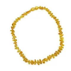 Colier din chihlimbar natural pentru copii, bebelusi - Chips honey