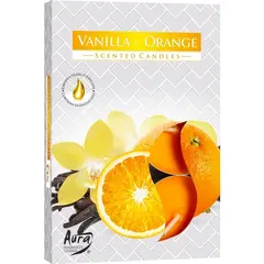 Set 6 pastile lumanari parfumate Bispol - Vanilla Orange