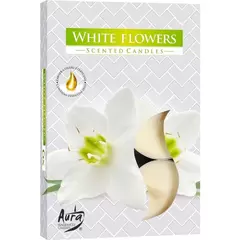 Set 6 pastile lumanari parfumate Bispol - White Flowers