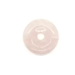 Pandantiv piatra pi donut cuart roz 30mm
