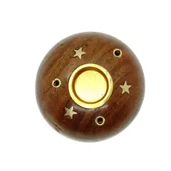 Suport lemn ardere betisoare si conuri parfumate Rotund - 5cm